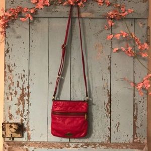 Fossil magenta crossbody